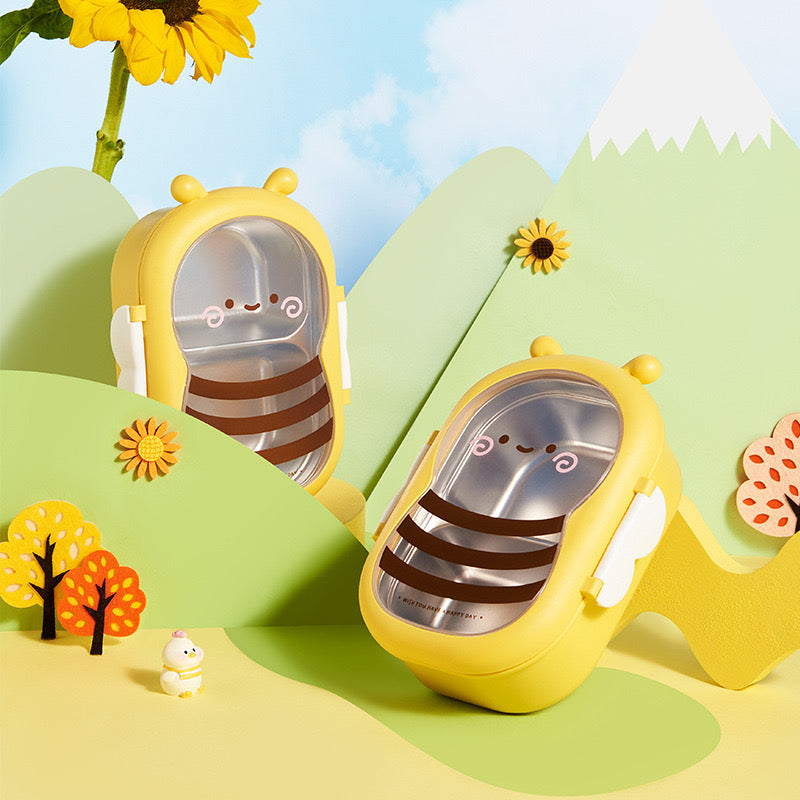 Happy Bee Kids' Stainless Steel Bento Lunch Box