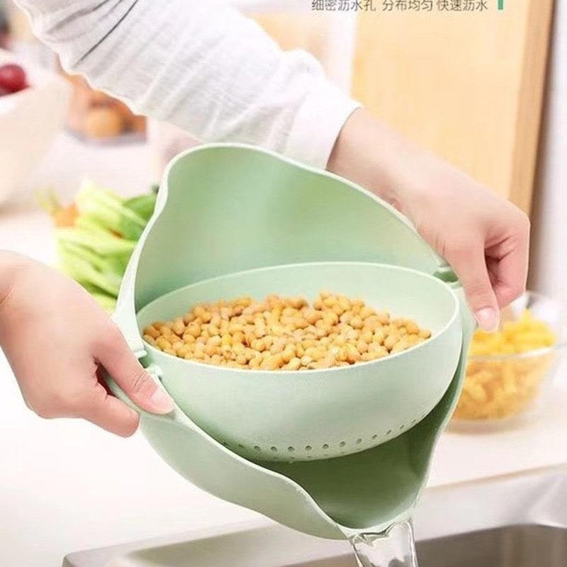 2-in-1 Rotating Drain Basket & Bowl Set(small)