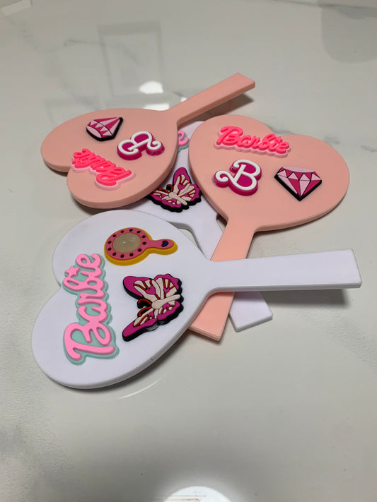 Heart-Shaped Barbie Charm Mirror