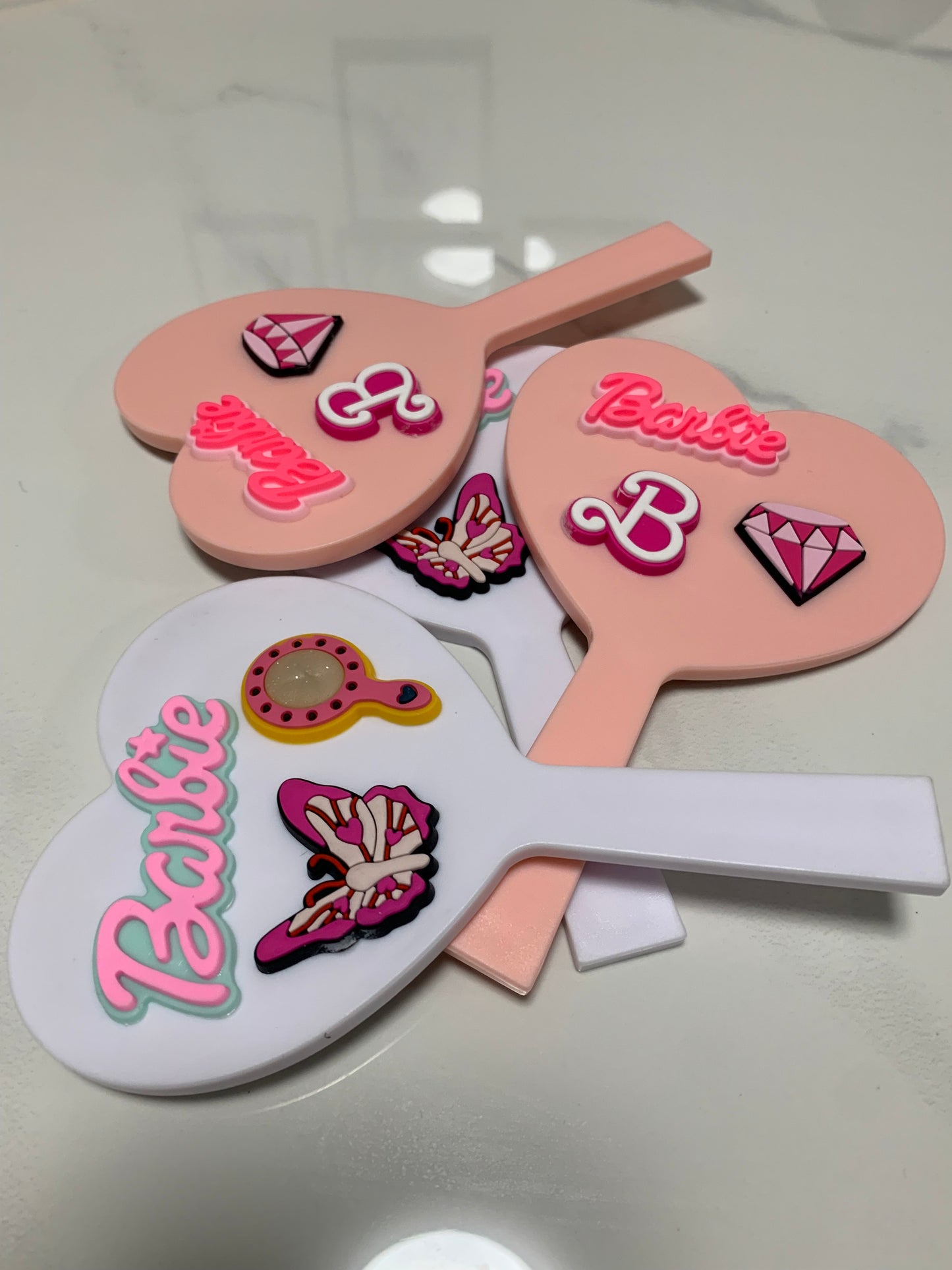 Heart-Shaped Barbie Charm Mirror