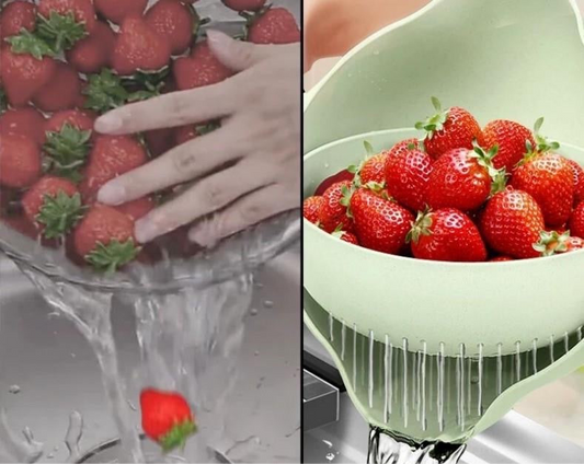 2-in-1 Rotating Drain Basket & Bowl Set(small)