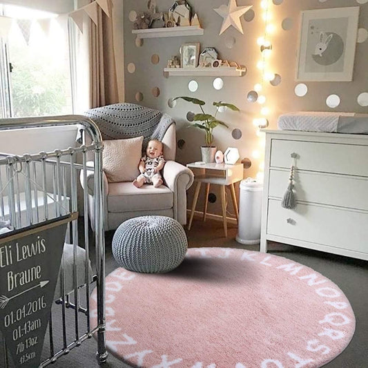 Alphabet Rug(pink/white)