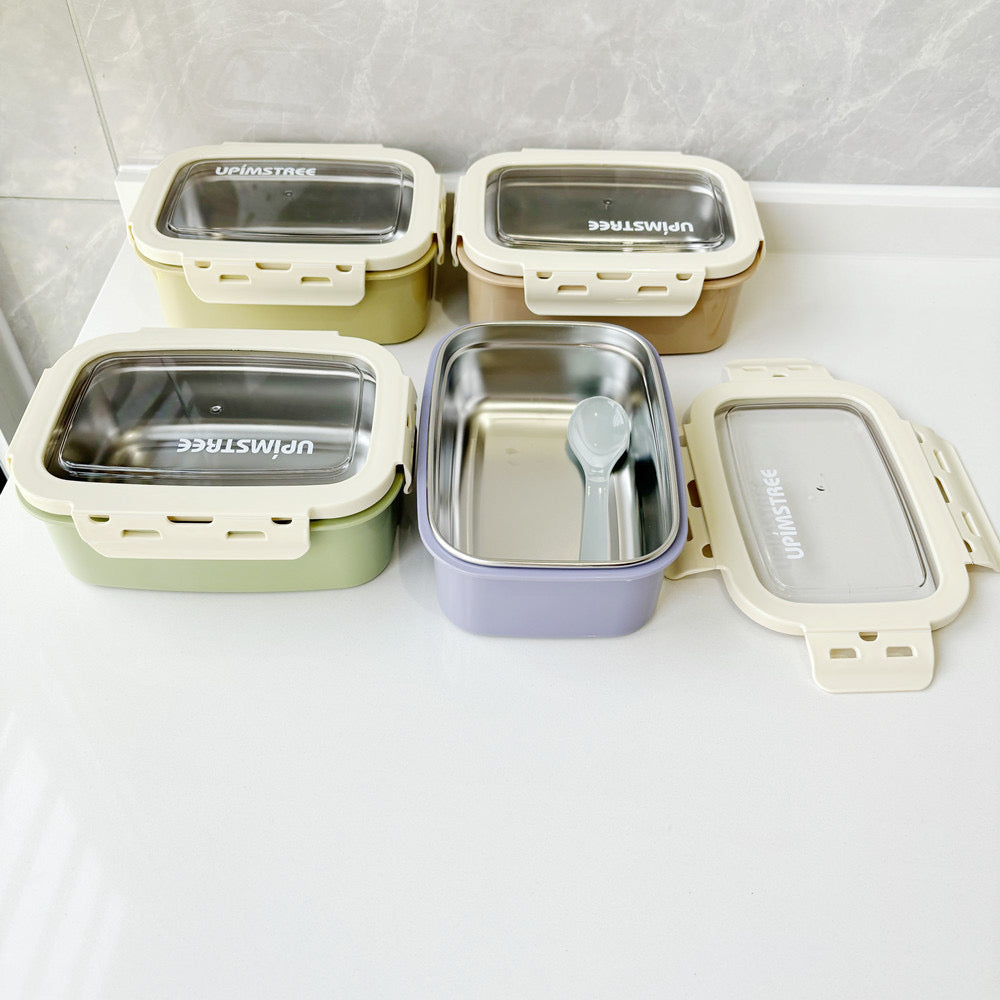 Eco-Friendly Stainless Steel & Plastic Bento Lunch Containers