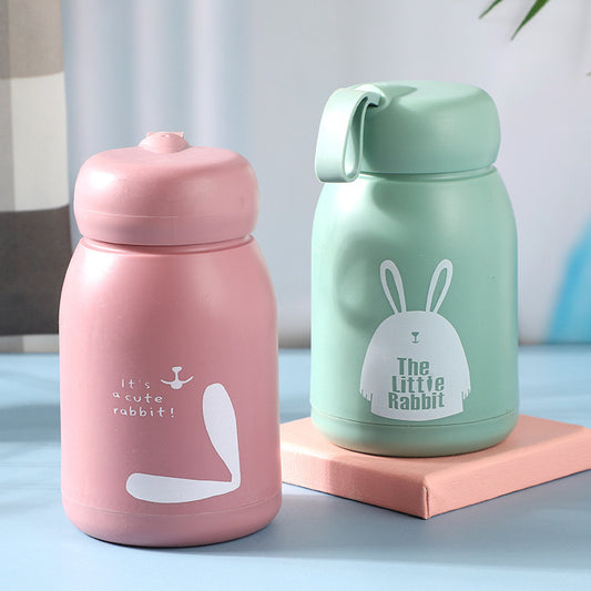 Adorable "Little Rabbit" Glass Thermos Bottle