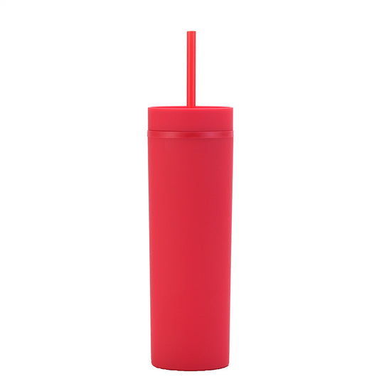 Skinny Matte Tumbler with Straw(450ml)