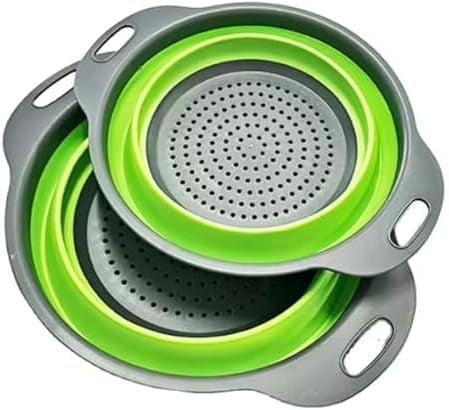 Multifunctional Collapsible Silicone Kitchen Strainer Set (Round/square)