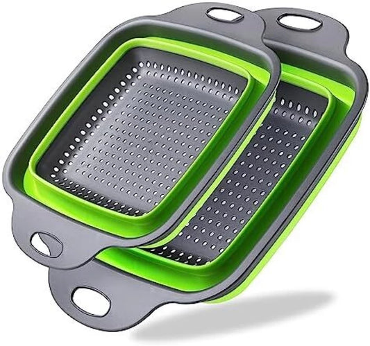 Multifunctional Collapsible Silicone Kitchen Strainer Set (Round/square)