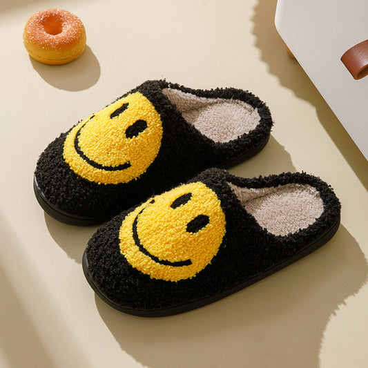 Cozy Smiley Face Slippers