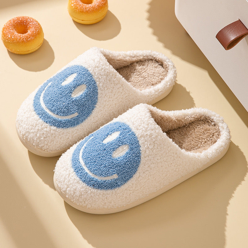 Cozy Smiley Face Slippers