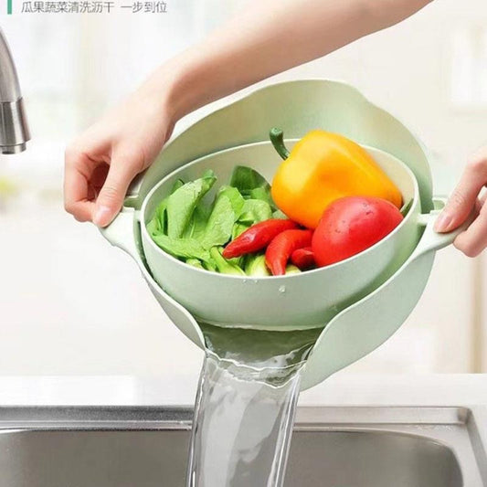 2-in-1 Rotating Drain Basket & Bowl Set(small)