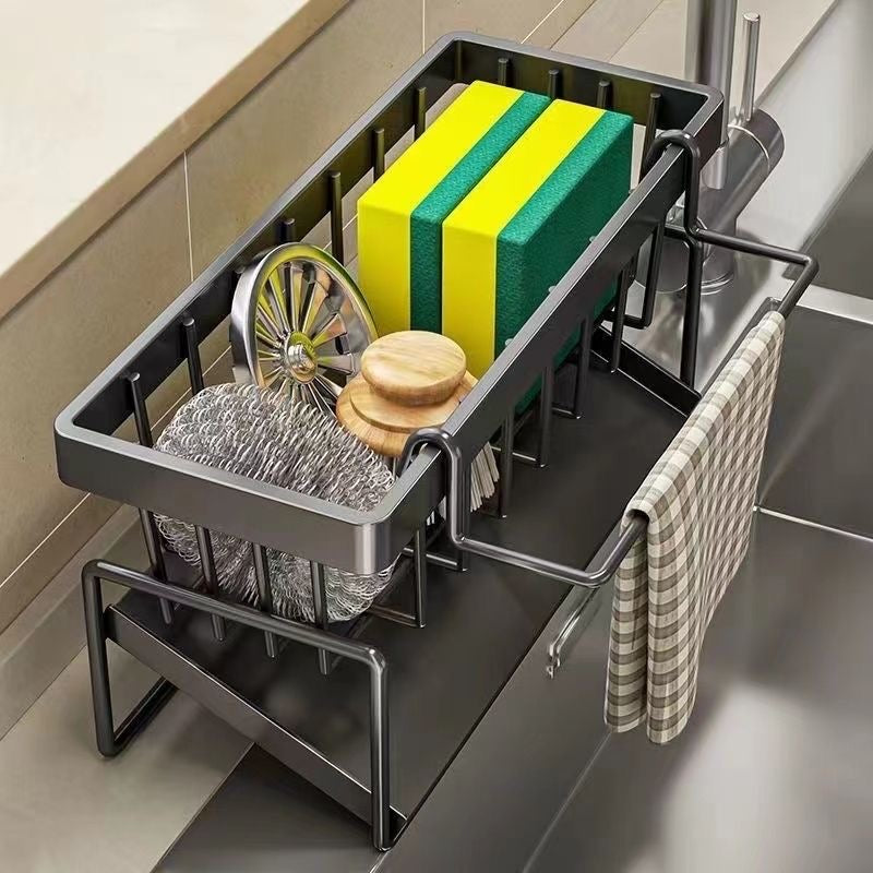 Modern Kitchen Sink Caddy Organizer with Drip Tray
