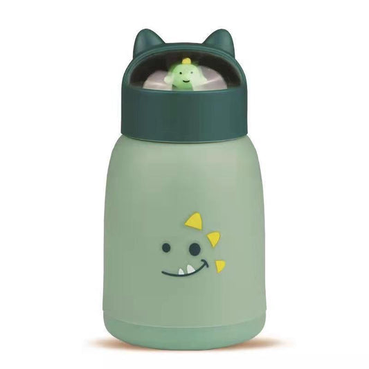Cute animal character glass bottle