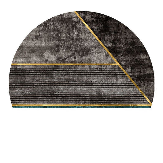 Nordic Semi-Circle Abstract Geometric Entrance Door Mat / Area Rug