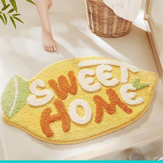 "Sweet Home" Lemon Bath Mat